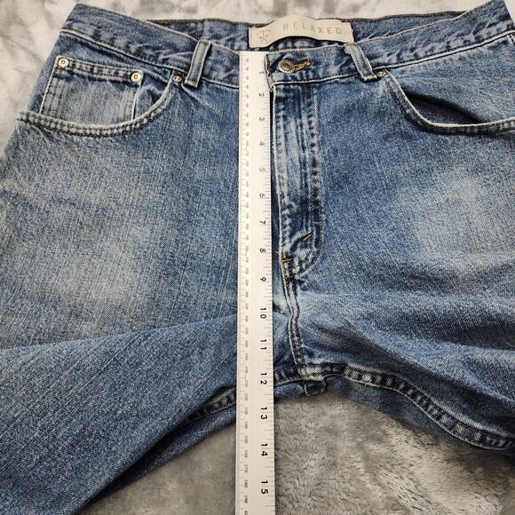 Vintage Arizona Jeans Mens 36X36 Blue Relaxed Fit Distressed Straight Leg Casual - Picture 12 of 15